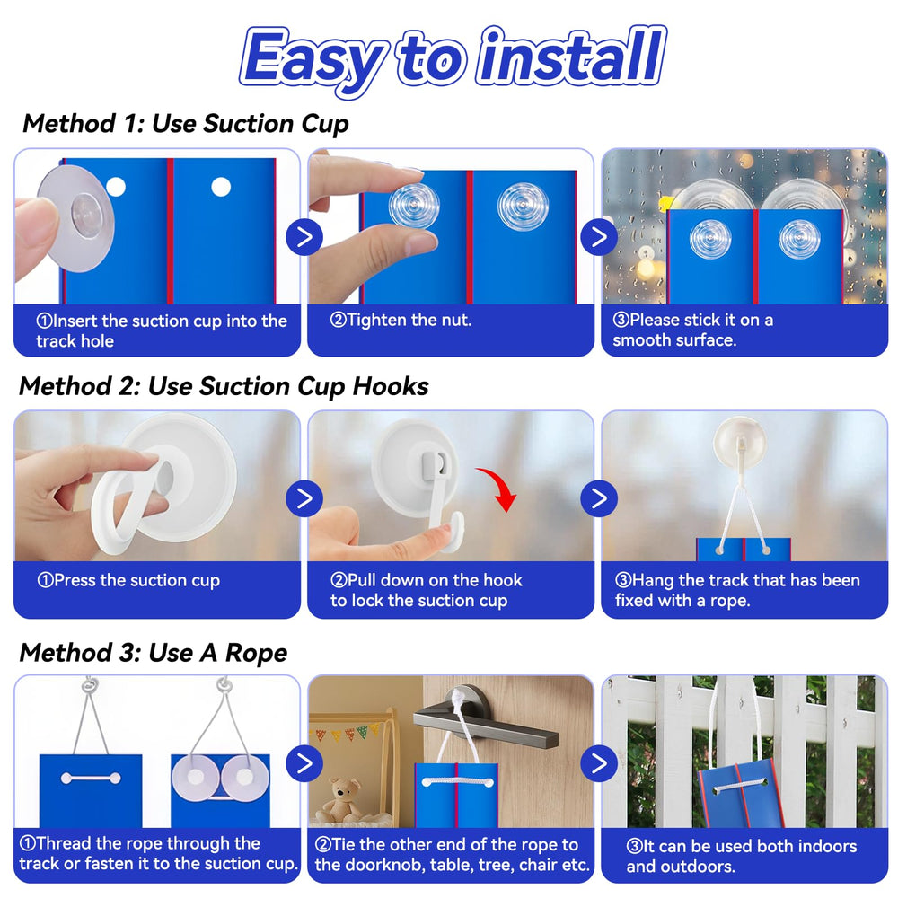 Oppvoci blue track shown for indoor or outdoor use during family time.