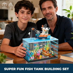 OQMI Fish Tank Building Set lighting key unlocks the illuminated scene.