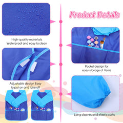 Oqqlin kids smock with three pockets for tools and brushes.