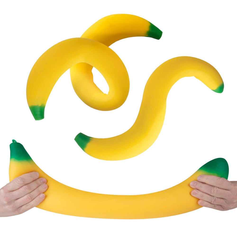 The Orb Factory ORB Easy Sqweezy Giant Stretchy Banana makes a playful gift for kids and adults