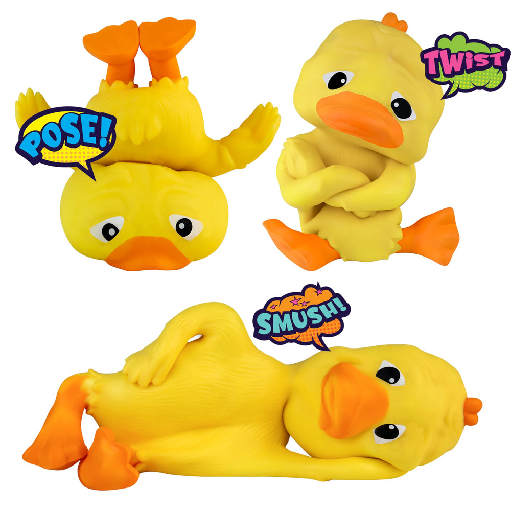The Orb Funkee Duck’s soft texture invites squeezing for calming focus.