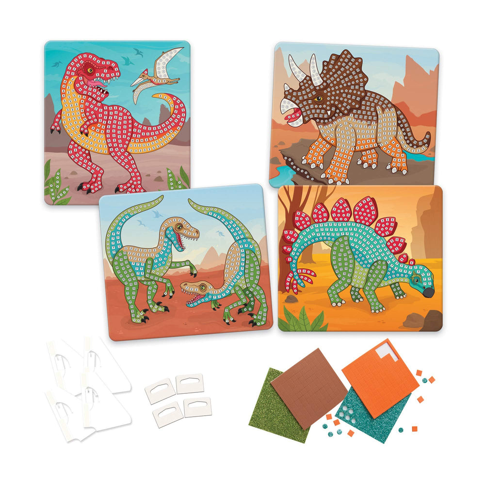 ORB Sticky Mosaics Dinosaurs template guides easy mosaic creation for kids
