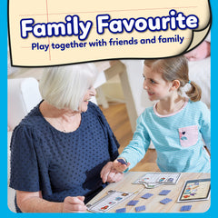 Orchard Toys Shopping List durable wipe-clean board stands up to busy play.