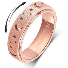 OreilleStar anxiety ring front view for discreet focus and calm.