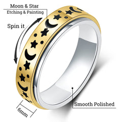Close-up of the hand-polished surface on OreilleStar ring