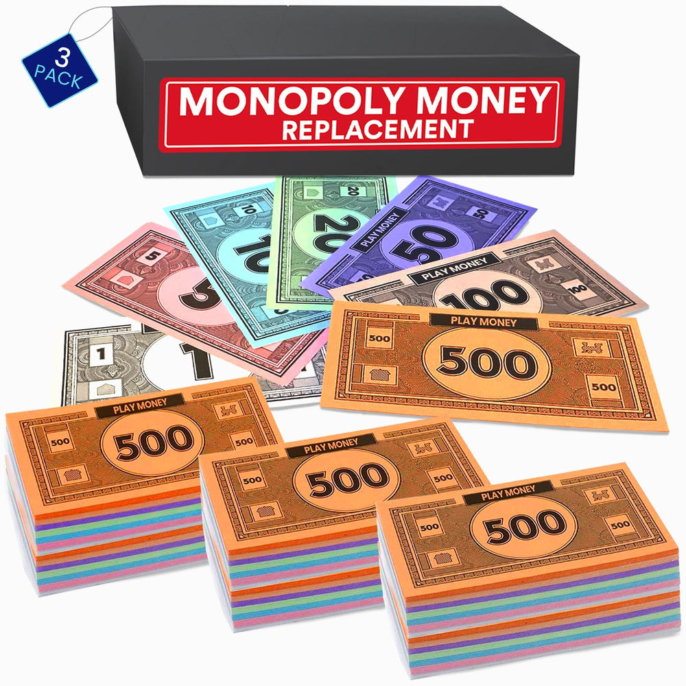 oreven Play Money in mixed colors for versatile board game budgeting and gameplay