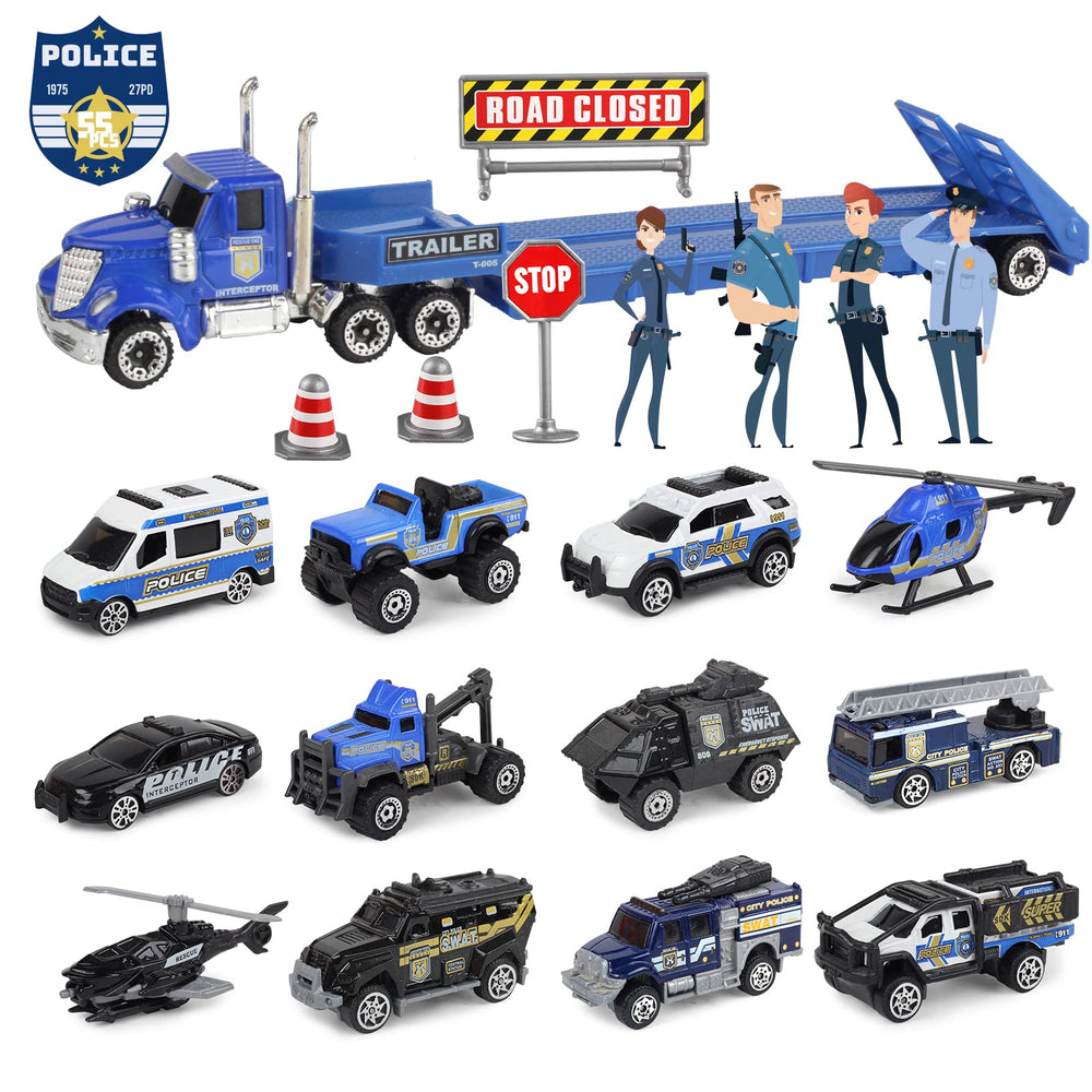 Oriate diecast police rescue city set with SWAT cars for imaginative play