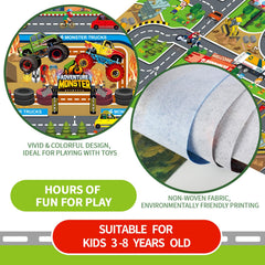 Oriate Modern City Pattern supports pretend play with roads and buildings.