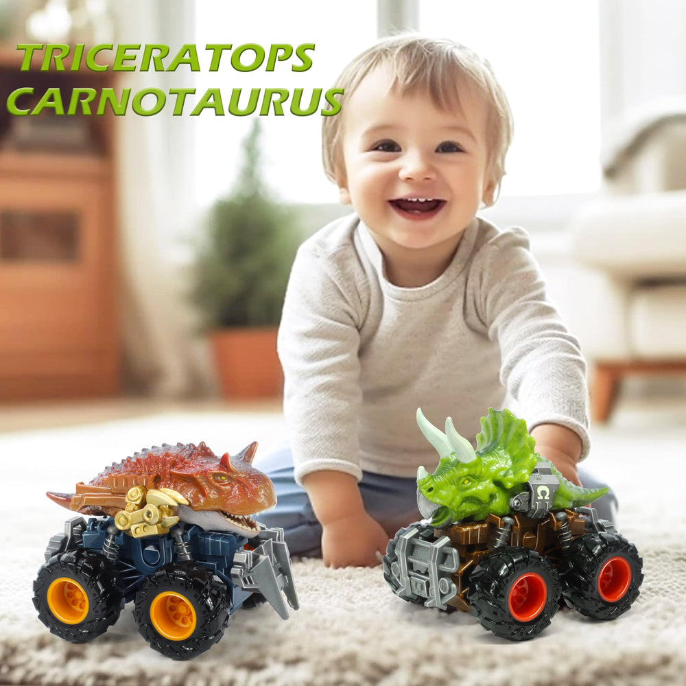 Oriate two-pack Dino race invites sharing and collaborative play.
