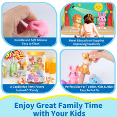 Oriate Zoo Animals finger puppets storage bag keeps toys organized during travel