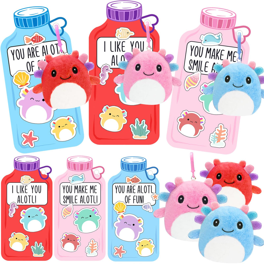 ORIENTAL CHERRY axolotl plush keychain design A, soft and durable for kids' party favors