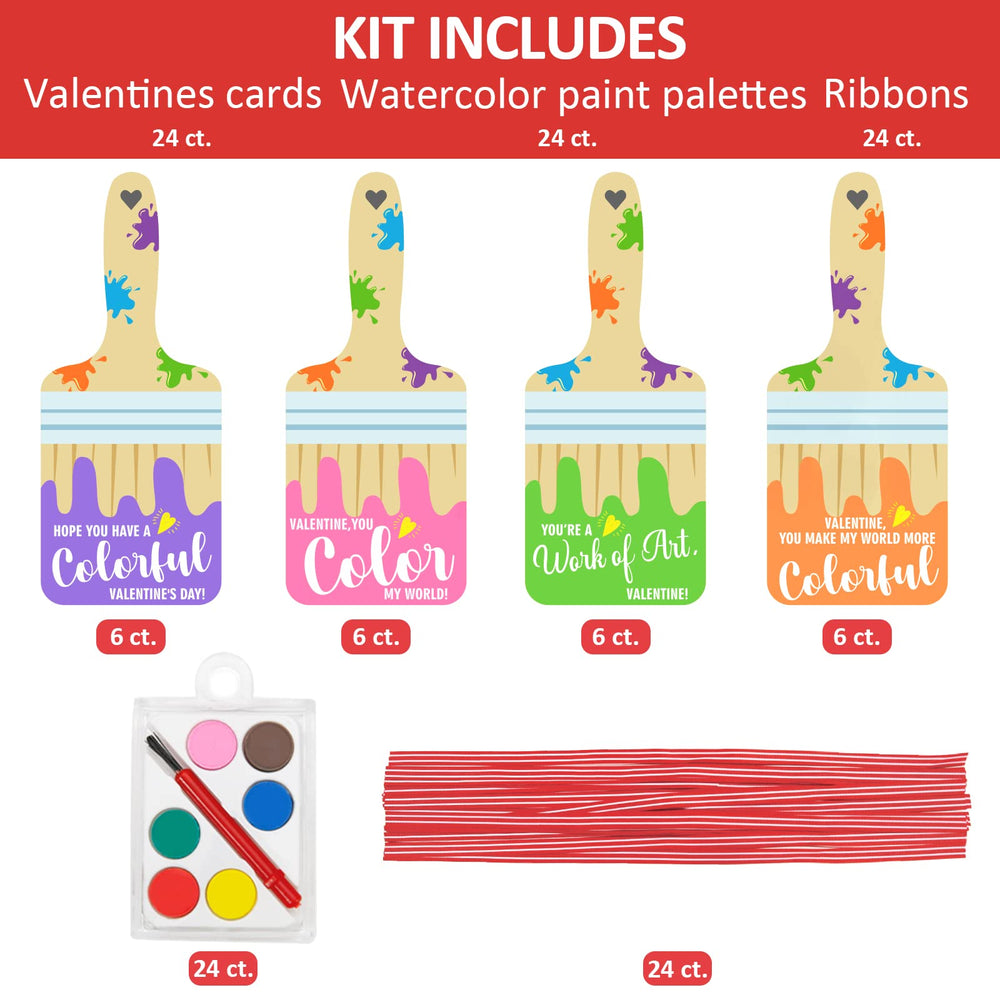 ORIENTAL CHERRY valentines cards with sky design and portable paint kit for easy sharing.