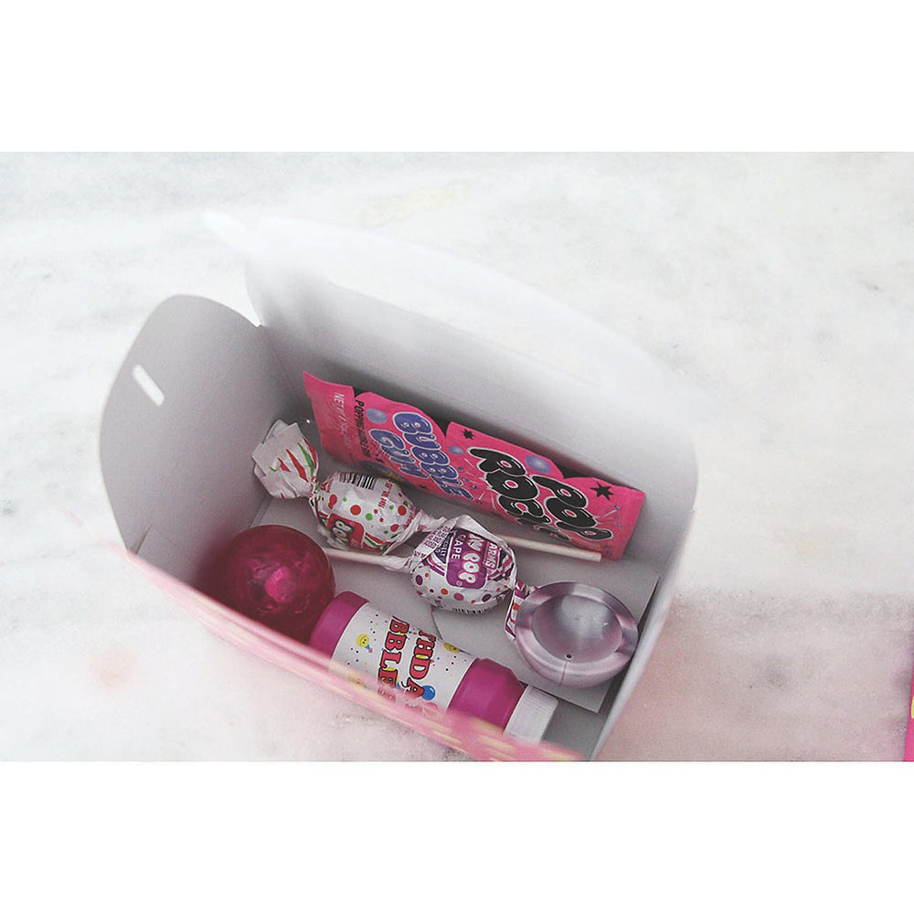 Oriental Trading large marbleized poppers side view, ideal for event decor and playful reveals