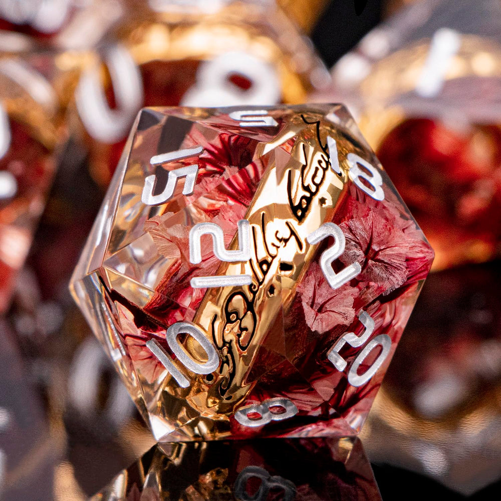 ORIFANTOU polyhedral dice set featuring D20-D12-D10-D8-D6-D4 for versatile RPG sessions