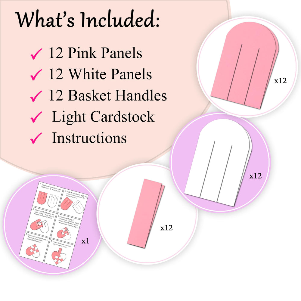 Origami Joy pink handles pre-cut for mess-free assembly