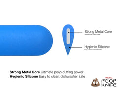 Original Poop Knife long handle keeps hands safe in standard toilets.