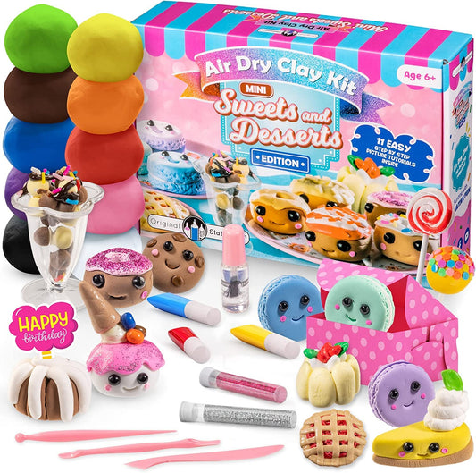 Original Stationery air dry clay dessert kit with 10 colors for creative kids