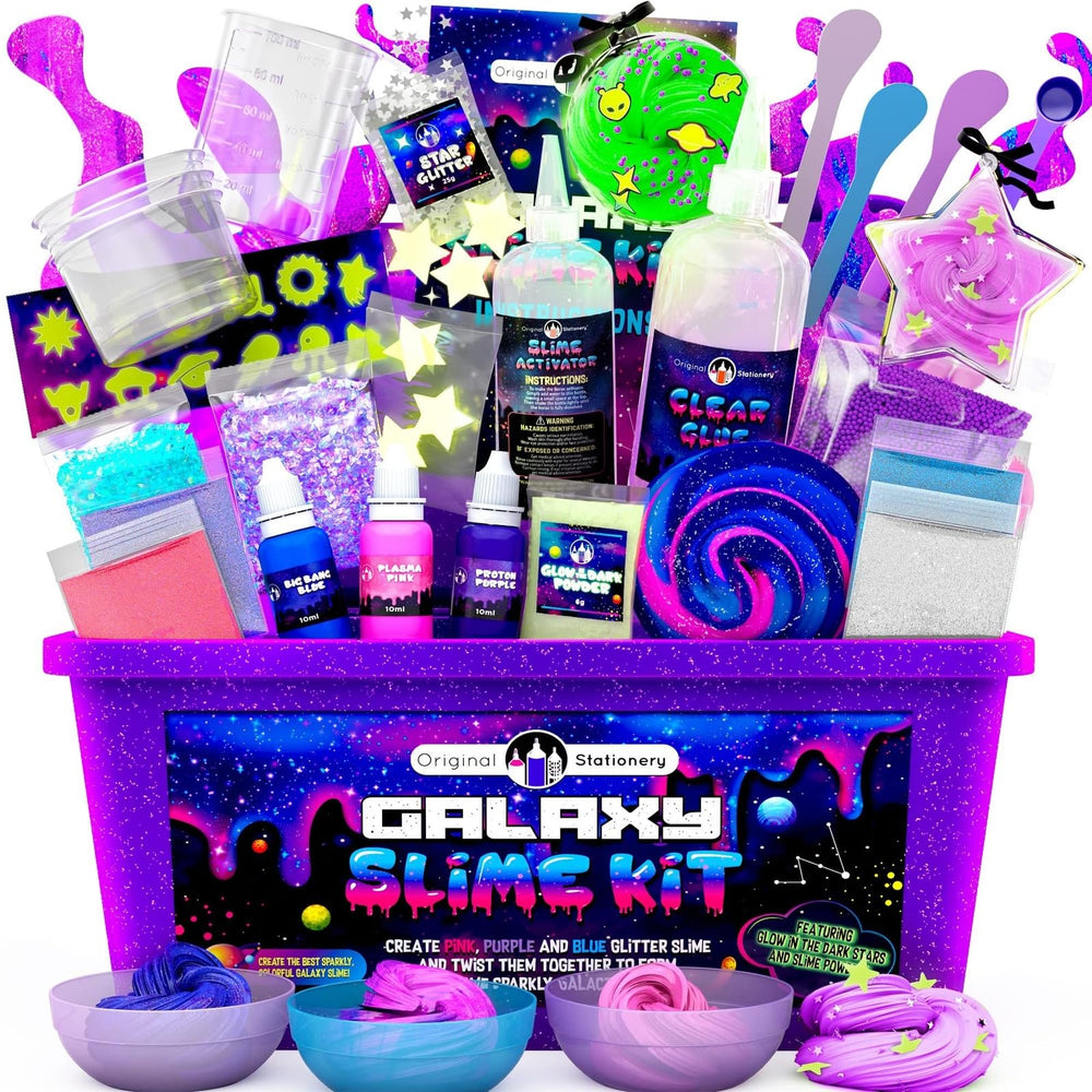 Original Stationery Galaxy Slime Kit cover showing a vibrant cosmic crafting set for kids.
