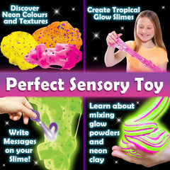 Original Stationery glow slime kit supports creative play and sensory exploration.