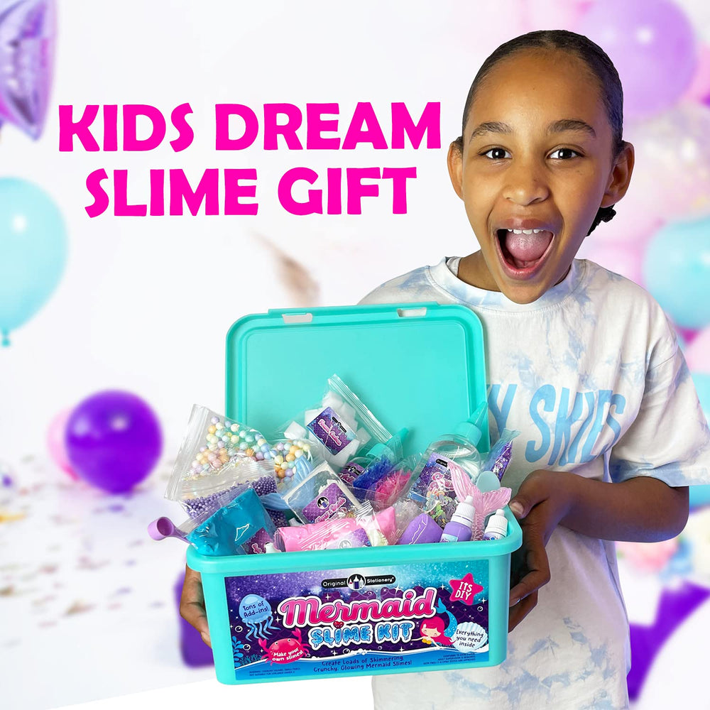 Original Stationery Mermaid Slime Kit: party-ready creative activity for girls
