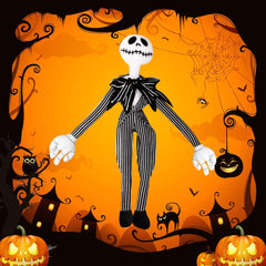 Originalidad Jack Skellington plush, back view, sturdy and cuddle-ready.