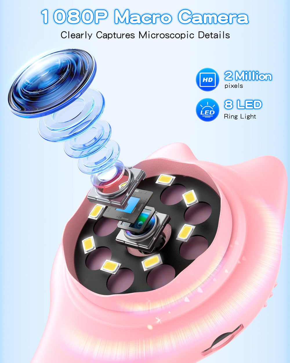 Oripira Kids Microscope 1080p camera captures crisp specimens