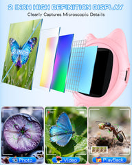 Oripira Kids Microscope 2 inch IPS display for real time viewing