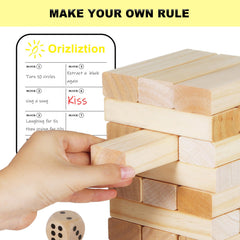 Orizliztion Tumbling Tower backyard game for family gatherings and casual parties.