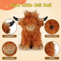 OROZCOR Highland Cow plush care instructions for easy refresh