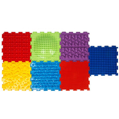 OrthoDon Rainbow Mat thorns texture offering moderate firmness for balance practice