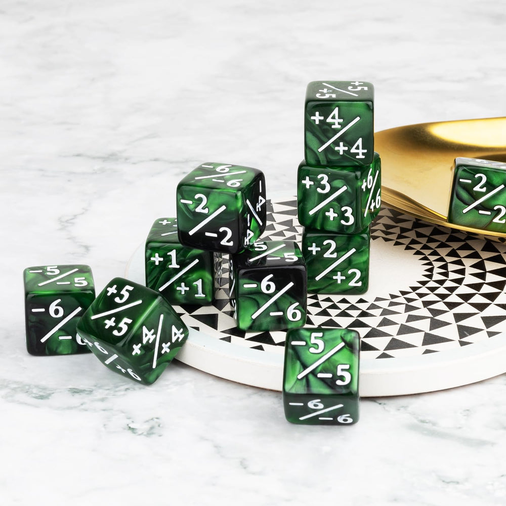 ORUNI velvet bag keeps the dice counters organized and portable.