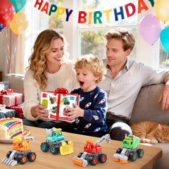 ORWINE durable ABS plastic trucks withstand rough toddler handling.