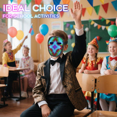 ORWINE light-up mask fits ages 8-13 with adjustable straps.