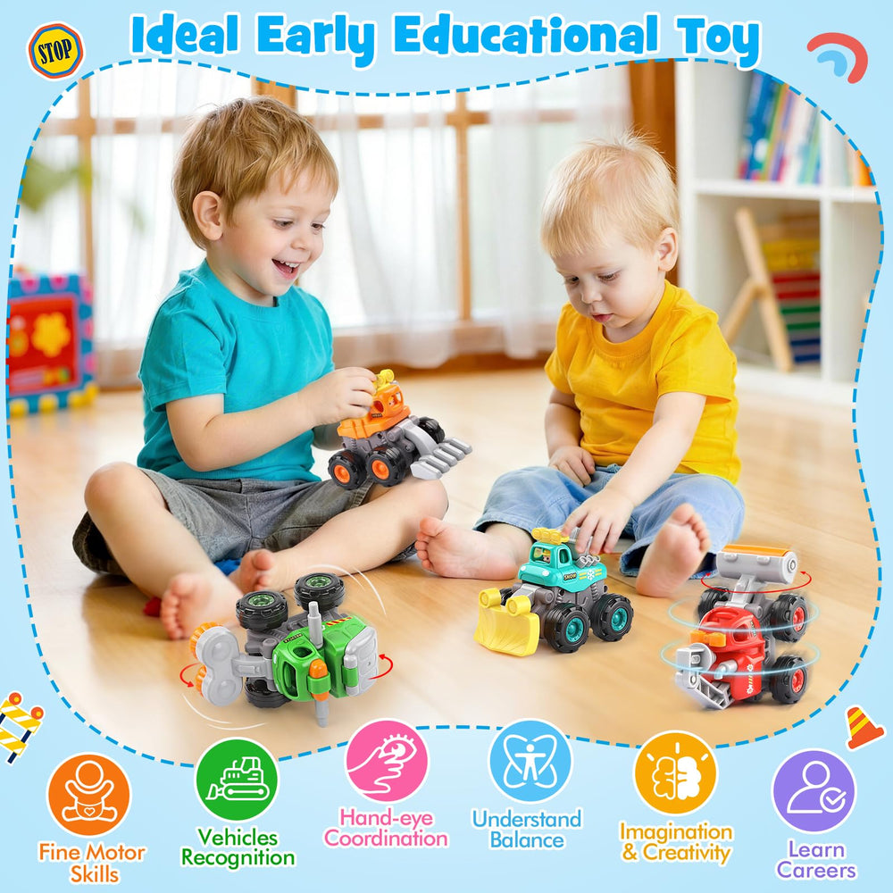 ORWINE toddler-friendly construction vehicles build coordination through play.