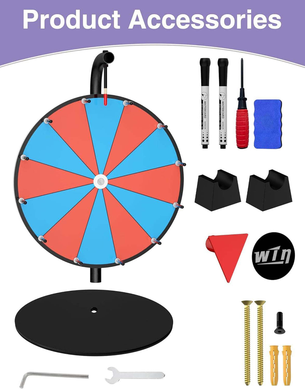 ORWOD home party prize wheel spins smoothly for interactive fun.