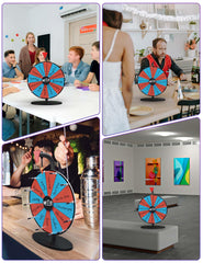 ORWOD tabletop spin wheel on a stand, perfect for desks or counters.