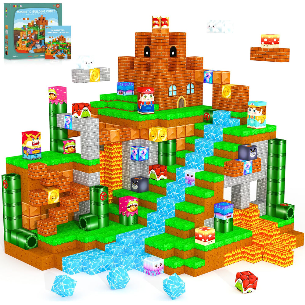ORZbb magnetic blocks forest castle set for imaginative play and spatial skills.