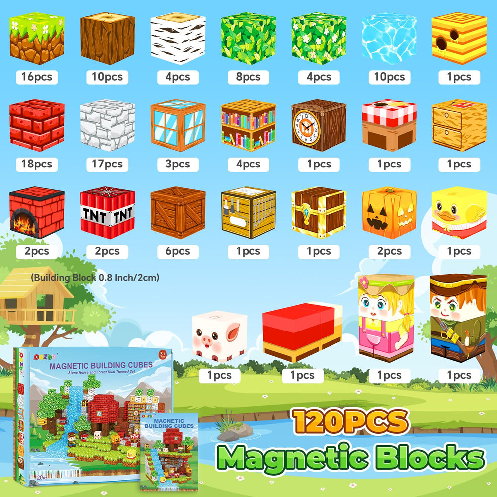 ORZbb magnetic blocks forest scene invites open-ended building adventures