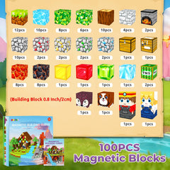 ORZbb magnetic tiles building set enables transitions from 2D to 3D play.
