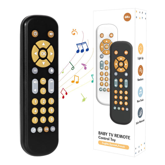Orzbow baby remote with music and lights for interactive play and soothing sounds.