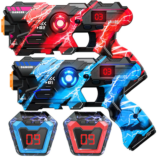OSALON Laser Tag Guns Set 2 front view shows compact, ergonomic grips for easy handling