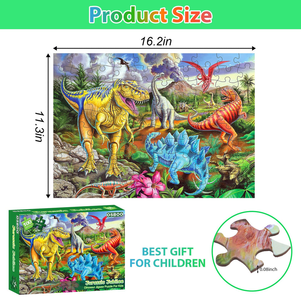 OSBOO dinosaur puzzle finished size 41x28 cm for display