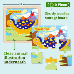 OSBOO dinosaur puzzle packaging shown as gift-ready for birthdays