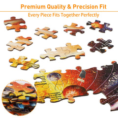 OSBOO Solar System Puzzle kids hands assembling, enhances fine motor skills and concentration.