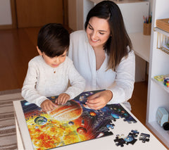 OSBOO Solar System Puzzle planet names visible, supports early science learning through play.