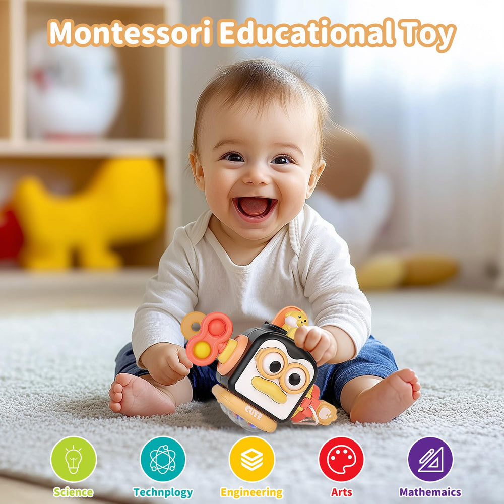 OSIMILY busy cube buckle panel supports grasping and hand-eye coordination development.