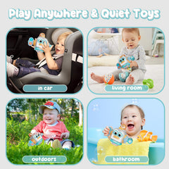 OSIMILY busy cube plug panel offers cause-and-effect play and fine-motor practice