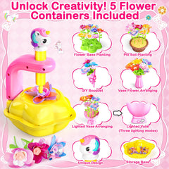 Osllate adjustable five-part flower base enables versatile bouquet designs for kids