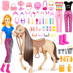 Osllate 11.5-inch doll and horse set ready for imaginative play adventures.