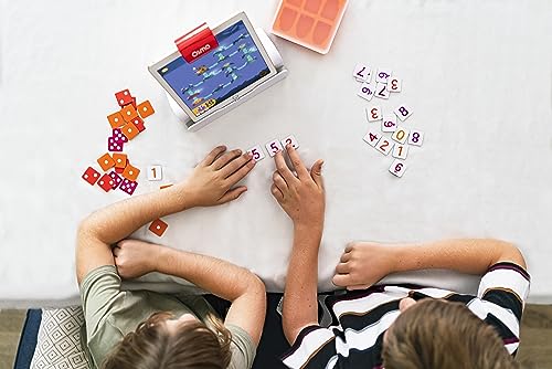 Osmo Numbers tiles for popping bubbles with arithmetic practice.